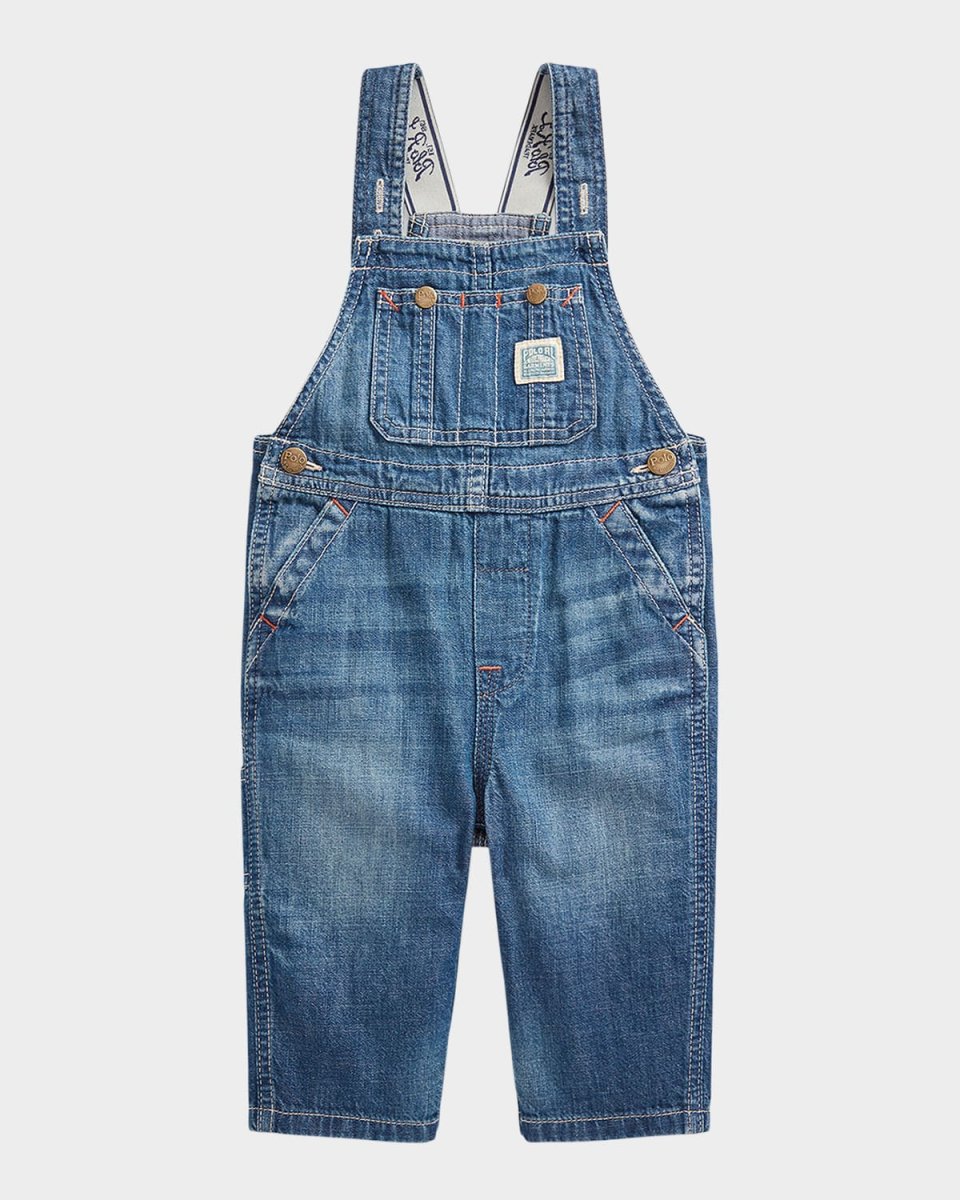 Boy's One-Piece Denim Overalls, Size 3M-24